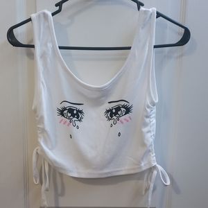 Anime eyes crop top
